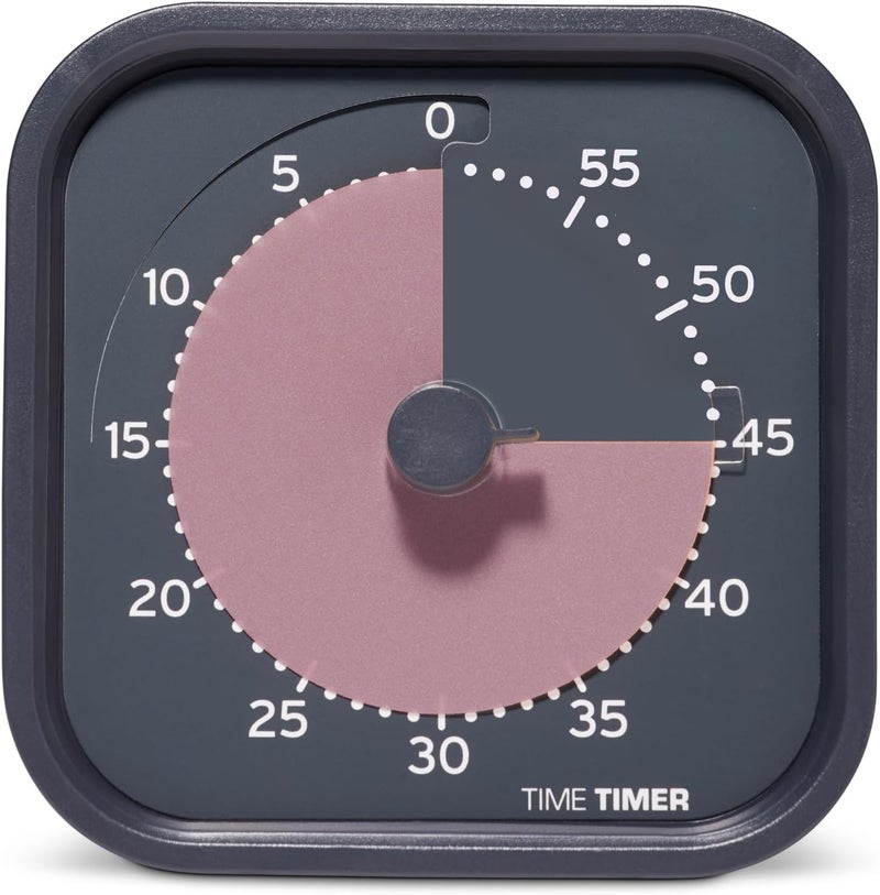 Time Timer MOD Home - Metallic Series - Individual Sized 60 Minute Visual Countdown Timer for ADHD, Adults, Students, and Pomodoro with Silent Operation (Metallic Storm) - Image 1
